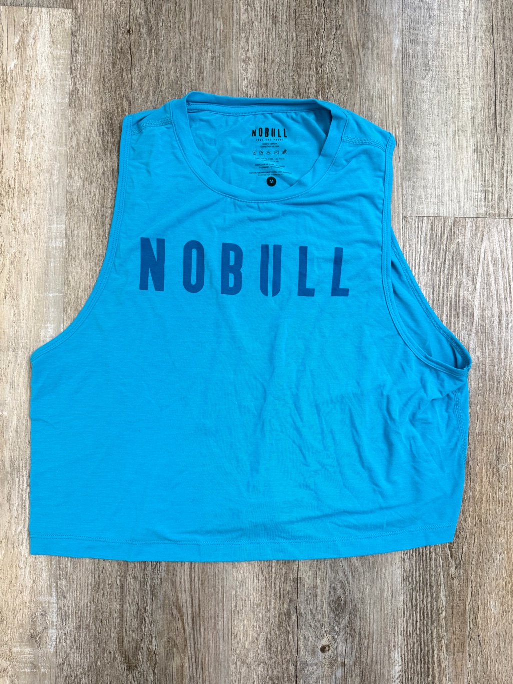 Nobull Blue Women's Cropped Muscle Tank, Size Med New W/O Tags